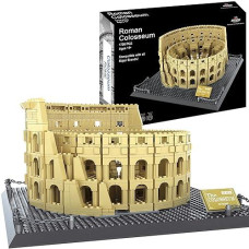 Apostrophe Games Roman Colosseum Building Block Set - 1756-Pieces Colosseum Model Building Blocks For Adults And Kids - Italy