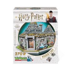 Wrebbit 3D Harry Potter Hagrid�S Hut Puzzle, 270 Pieces, Real Jigsaw Puzzle For Adults And Teens, Paper, Beginner