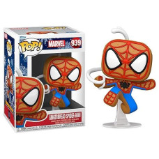 Funko Pop Marvel: Gingerbread Spider-Man, Multicolor, 4 Inches, (50664)