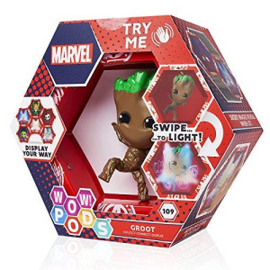 Wow! Pods Guardians Of The Galaxy Collection - Groot | Superhero Light-Up Bobble-Head Figure | Official Marvel Collectable Toys & Gifts