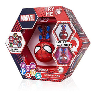 Wow! Pods Avengers Collection - Spider-Man | Superhero Light-Up Bobble-Head Figure | Official Marvel Collectable Toys & Gifts
