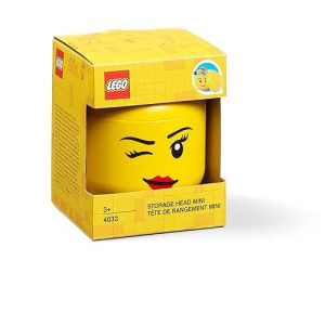 Room Copenhagen Lego Storage Head - Stackable Storage Solution Holds Up To 100 Building Bricks - Mini Winky