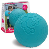 Edushape Texture-Iffic Sensory Ball For Baby - 7 Light Blue Color Baby Ball That Helps Enhance Gross Motor Skills For Kids Aged 6 Months & Up - Colorful Unique Toddler Ball