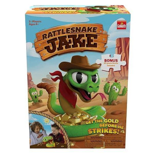 Rattlesnake Jake - Get The Gold Before He Strikes! Game - Includes A Fun Colorful 24Pc Puzzle By Goliath