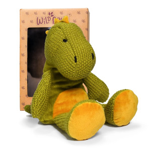 Wild Baby Dinosaur Stuffed Animals, Warmie For Kids, 12 Inch, Microwavable, Heatable Clay Beads, Squishmallow Plush Pal With Dried Lavender Aromatherapy, Soft & Cuddly, Kids Gifts Box Ready