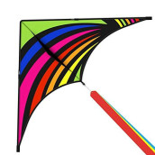 Mints colorful Life Delta Kite for Kids & Adults, Extremely Easy to Fly Kite with 3 Ribbons and 300ft Kite String, Best Kite for Beginners