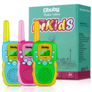 Obuby Toys For 3-12 Year Old Boys, Walkie Talkies For Kids 22 Channels 2 Way Radio Gifts Toys With Backlit Lcd Flashlight 3 Kms Range Gift Toys For Age 3 Up Boy And Girls To Outside , Hiking, Camping