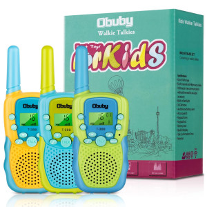 Obuby Toys For 3-12 Year Old Boys, Walkie Talkies For Kids 22 Channels 2 Way Radio Gifts Toys With Backlit Lcd Flashlight 3 Kms Range Gift Toys For Age 3 Up Boy And Girls To Outside , Hiking, Camping