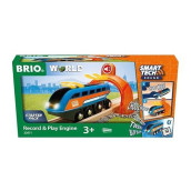 BRIO 33971 Smart Tech Sound Record & Play Engine Wooden Toy Train for Kids Age 3 and Up