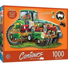 Masterpieces 1000 Piece Jigsaw Puzzle For Adults, Family, Or Kids - Tractor Shape - 38.5"X26.5"