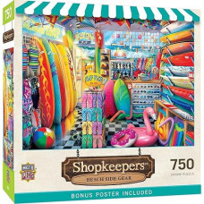 Masterpieces 750 Piece Jigsaw Puzzle For Adults And Family - Beach Side Gear - 18"X24"
