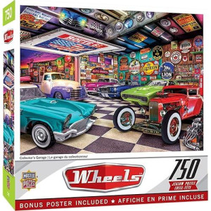 Masterpieces 750 Piece Jigsaw Puzzle For Adults And Family - Collector'S Garage - 18"X24"
