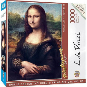 Masterpieces 1000 Piece Jigsaw Puzzle For Adults, Family, Or Kids - Mona Lisa - 19.25"X26.75"