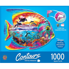 Masterpieces 1000 Piece Jigsaw Puzzle For Adults, Family, Or Kids - Tropical Menagerie - 26.5"X21.5"