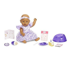Baby Born Interactive Baby Doll Party Theme - Brown Eyes With 9 Ways To Nurture, Multicolored