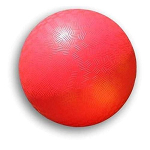 Toys+ 8.5 Inch Playground Balls Red, Blue, Green, Yellow And Rainbow! (1 Ball, Red)