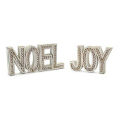 Melrose Noel And Joy (Set Of 2) 4.5" H Resin
