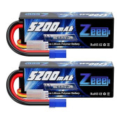 Zeee 111V 80c 5200mAh 3S Lipo Battery with Ec5 connector Hardcase Battery for Rc car Boat Truck Helicopter Airplane Racing Models(2 Packs)