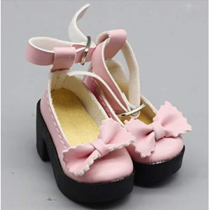 Studio One 6.3 Cm Pink Bow Shoes For 1/4 Bjd Doll 50Cm Dolls