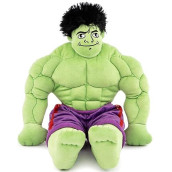 Jay Franco Marvel Super Hero Adventures Toddler Hulk Plush Stuffed Pillow Buddy - Super Soft Polyester Microfiber, 18 Inch (Official Marvel Product)