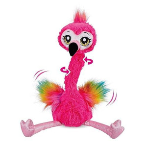 Pets Alive Frankie the Flamingo Pink - 15 Interactive Animal Dancing Plush with 3 Songs, Includes Baby collectible Flamingo, Party Plush Toy Kids Ages 3+ by ZURU, 945*709*1496inch