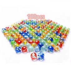 Mafuken 100 Pcs Color Mixing Glass Marbles 16Mm/0.63Inch Kids Marble Games Diy And Home Decoration (Materials)