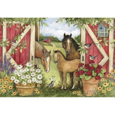 Lang Horse - Heartland Barn 1000 Piece Jigsaw Puzzle