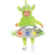 Toddler'S Cute Light Up Alien Ufo Costume - Out Of This World Belly Babies