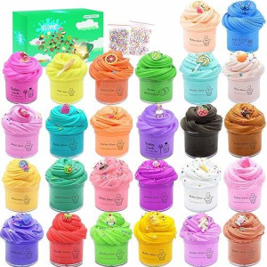 Dybnptylp 26 Pack Slime, Butter Slime-Stitch,Animal And Fruit Slime,Stretchy And Non-Sticky, Stress Relief Toy For Girl And Boys
