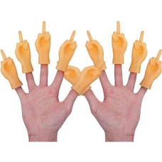 Yolococa Tiny Hands Middle Finger 10 Pcs Little Finger Puppets Mini Finger Hands Miniature Small Hands Tiktok