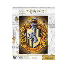 Aquarius Harry Potter Puzzle Hufflepuff Crest (500 Piece Jigsaw Puzzle) - Officially Licensed Harry Potter Merchandise & Collectibles - Glare Free - Precision Fit - Virtually No Puzzle Dust - 14X19In
