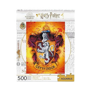 Aquarius Harry Potter Puzzle Gryffindor Crest (500 Piece Jigsaw Puzzle) - Officially Licensed Harry Potter Merchandise & Collectibles - Glare Free - Precision Fit - 14X19In