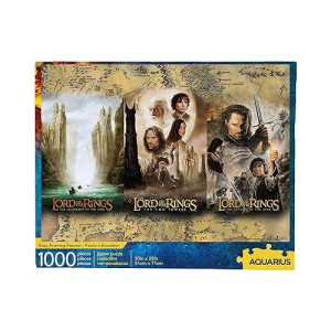 Aquarius Lord Of The Rings Triptych Puzzle (1000 Piece Jigsaw Puzzle) - Glare Free - Precision Fit - Officially Licensed Lotr Merchandise & Collectibles - 20 X 28 Inches