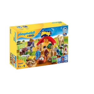 Playmobil- 1.2.3 My First Nativity Set With Accessories, Multicoloured (70047)