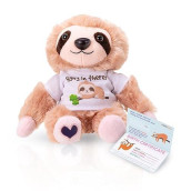 Sloth - Thermapals - Warmy Stuffed Animal For Microwave - Weighted Microwavable Stuffed Animal Lavender - Sloth Heated Stuffed Animal - Heated Stuffed Animals For Babies