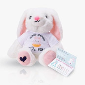 Infloatables Thermapals Microwavable Weighted Stuffed Bunny - Perfect Size For Snuggling - Soothing Lavender Scent - Valentines Plush - Includes A Customizable Birth Certificate - Durable