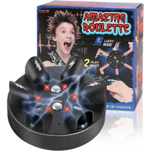 Xiaohong Electric Shock Finger Polygraph Micro, Shock Roulette Party Games, Electric Finger Roulette Shocking Game, Lie Detector Reloaded Shock, Table Game Funny Punishment Prop For Family Bar Party