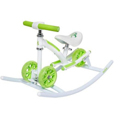 Mobo Cruiser Wobo Rocking Horse Ride On & Baby Balance Bike,Green & White