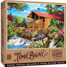 Masterpieces 1000 Piece Jigsaw Puzzle For Adults, Family, Or Kids - Cascading Cabin - 19.25"X26.75"