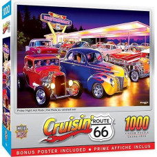 Masterpieces 1000 Piece Jigsaw Puzzle For Adults, Family, Or Kids - Friday Night Hot Rod'S - 19.25"X26.75"