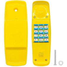 Happypie Toy Phone For Kids Swing Set Phone Pretend Phones And Learning Education Phones Plastic Telephone Creative Children Play Phone For Toddlers Baby Cell Phone Playhouse Phone (Yellow)