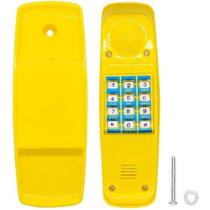 Happypie Toy Phone For Kids Swing Set Phone Pretend Phones And Learning Education Phones Plastic Telephone Creative Children Play Phone For Toddlers Baby Cell Phone Playhouse Phone (Yellow)