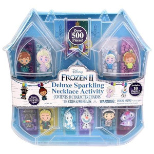 Tara Toy - Frozen 2 Deluxe Sparkling Necklace Kit: Design Disney-Inspired Jewelry With Beads, Charms & Cords