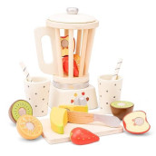 New Classic Toys Wooden Smoothie Set - Pretend Play Toy For Kids Cooking Simulation Educational Toys And Color Perception Toy For Preschool Age Toddlers Boys Girls