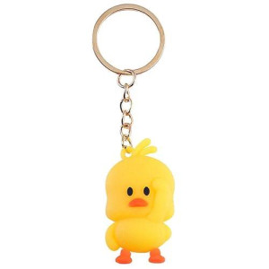 Woiwo 10 Pcs Duck Accessories Dancing Yellow Doll Pendant Creative Cartoon Gift Duck Key Chain
