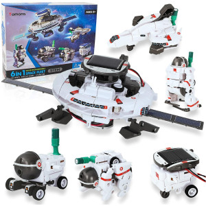 Tomons Stem Toys 6-In-1 Solar Robot Kit Learning Science Building Toys Educational Science Kits Powered By Solar Robot For Kids 8 9 10-12 Year Old Boys Girls Gifts