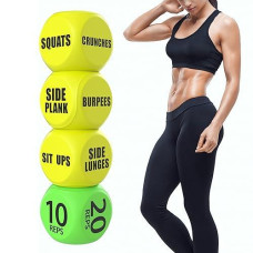 Skywin Workout Dice - 1 Pack, Yellow, Fun Exercise Dice For Solo Or Group Classes, 6-Sided Foam Fitness Dice Great Dynamic Exercise Equipment