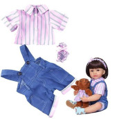Reborn Baby Dolls Clothes 22 Inch Girl Outfit Fits 20''- 22'' Inch Reborn Dolls Baby Girl Clothing