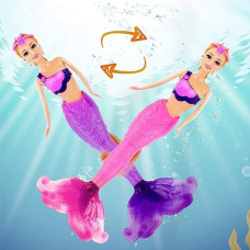 12'' Magic Color Changing Mermaid Doll, Mermaid Princess Doll With Color Chang Tail, Mermaid Bath Toys Gifts For Girls Kids 3 To 7 Year Olds