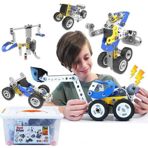 Motorized Stem Toys For 7 8 9 10 Year Old Boys & Girls, 10 In 1 Building Blocks Multilevel Challenges Toys For Kids, Educational Construction Learning Toys, 3D Puzzles, Ideal Christmas Birthday Gift